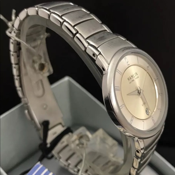 NWT Hamlin Ultra Thin Ladies Two Tone Watch - Picture 2 of 6